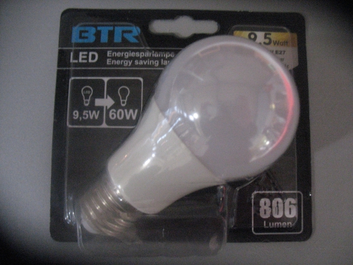 BTR  LED  9,5W  E27  2700K Retrofit