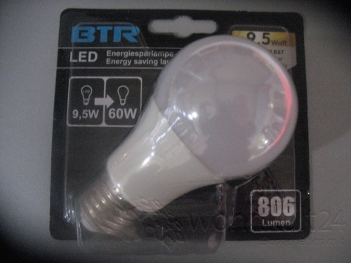 BTR  LED  9,5W  E27  2700K Retrofit dimmbar