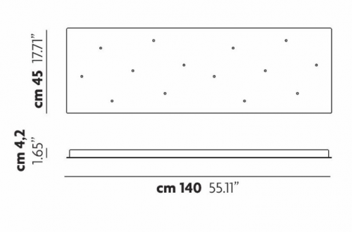 Lodes Rectangular für 14 Pendelleuchte ( Ohne Pendel )