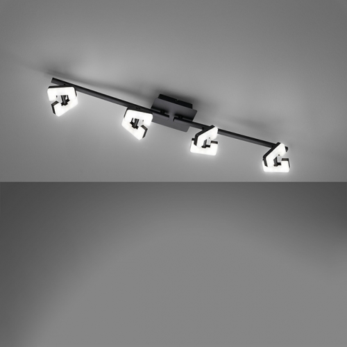 Fischer Honsel 21403 LED-Wand-Deckeneuchte schwarz 4 X 4,5 Watt 3000 Kelvin