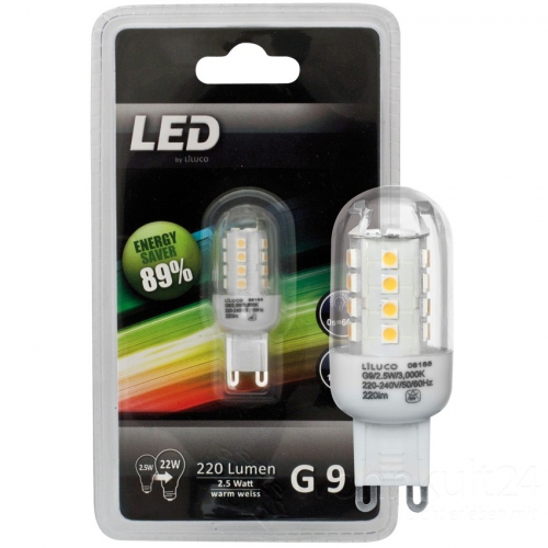 Liluco 08188 LED 2,5W G9 Leuchtmittel Retrofit