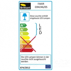 Brillant Fakir G94306/05 LED Deckenleuchte IP44