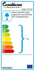 Casablanca AIH 19cm mit dimmer Tischleuchte