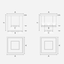 Icone Cornice LED Deckenleuchte