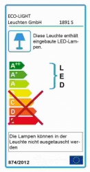 Lutec Gemini LED Wand-Aussenleuchte