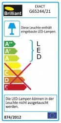 Brilliant Exact  G652445/21 LED Deckenleuchte long