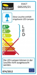 Brilliant Exact G65235/21 LED Deckenleuchte Square