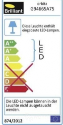 Brilliant Orbito G94665A75 3er Set LED Einbauleuchte weiß