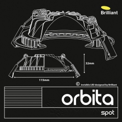 Brilliant Orbito G94665A75 3er Set LED Einbauleuchte weiß