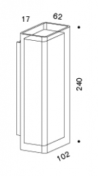 Serien Rod LED DALI Wandleuchte