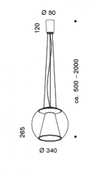 Serien Draft Rope M Pendelleuchte 1-10V/TRIAC