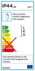 IP44 GAP X LED Aussenleuchte up & down