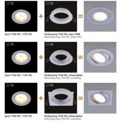 Paul Neuhaus 1150-95 Q-ELLI LED Einbauleuchten Set 3flammig, alu RGB