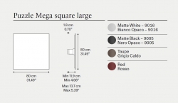 Lodes Puzzle Mega Square Large Wand-/Deckenleuchte