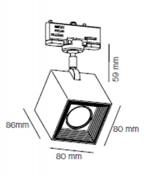 Milan Schienenstrahler Dau 6889