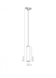 Milan Schienen Pendelleuchte Haul Ø 4 cm mit Adapter / Eurotrac