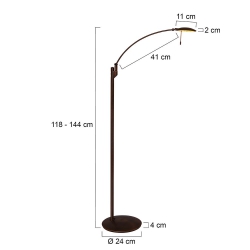 Steinhauer Stehleuchte Zenith LED 7862BR