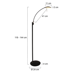 Steinhauer Stehleuchte Zenith LED 7862ZW