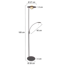 Steinhauer Stehleuchte Zenith LED 7860ZW