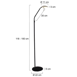 Steinhauer Stehleuchte Zenith LED 7910ZW