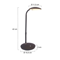 Steinhauer Lighting Tischleuchte Zenith LED 1470ZW