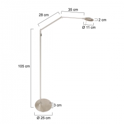 Steinhauer Stehleuchte Zodiac LED 2108ST