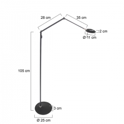 Steinhauer Lighting Stehleuchte Zodiac LED 2108ZW