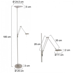 Steinhauer Stehleuchte Zodiac LED 2107ST