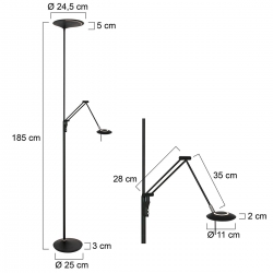 Steinhauer Lighting Stehleuchte Zodiac LED 2107ZW