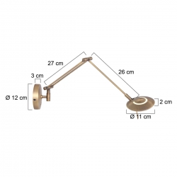 Steinhauer Lighting Wandleuchte Zodiac LED 2110BR