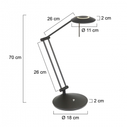 Steinhauer Lighting Tischleuchte Zodiac LED 2109ZW