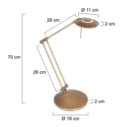 Steinhauer Lighting Tischleuchte Zodiac LED 2109BR