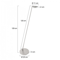 Steinhauer Stehleuchte Turound LED 2561