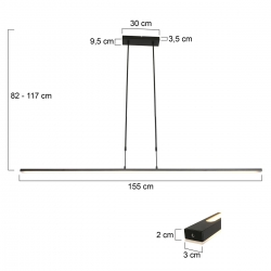 Steinhauer Lighting Pendelleuchte Zelena LED 7971ZW