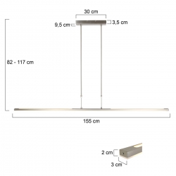 Steinhauer Lighting Pendelleuchte Zelena LED 7971ST