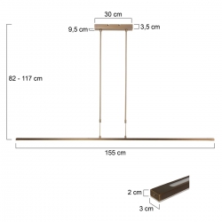 Steinhauer Lighting Pendelleuchte Zelena LED 7971BR