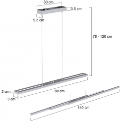 Steinhauer Lighting Pendelleuchte Zelena motion LED 7970ST