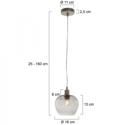 Steinhauer Lighting Pendelleuchte Lotus 1901ST 1901ZW 16 cm