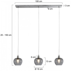 Steinhauer Lighting Pendelleuchte Lotus 1899ST 1899ZW 100cm