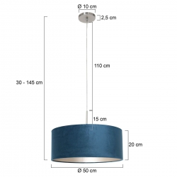 Steinhauer Lighting Pendelleuchte Storm 3602ST+K1066ZS 