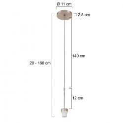 Steinhauer Lighting Pendelleuchte Sparkled Light Gestell 3602ST Stahl