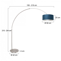 Steinhauer Lighting Bogenleuchte Sparkled Light Gestell / Leuchtenfuß 7268ST Stahl