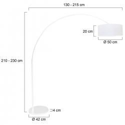 Steinhauer Lighting Bogenleuchte Sparkled Light Gestell / Leuchtenfuß 7268W Weiss