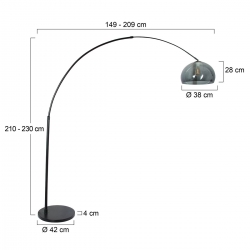 Steinhauer Lighting Bogenleuchte Storm 9878ZW