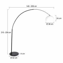 Steinhauer Lighting Bogenleuchte Storm 9831ZW