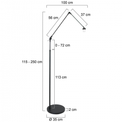 Steinhauer Lighting Stehleuchte Prestige Chik Leuchtenfuß / Armatur 7395ZW Schwarz