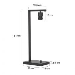 Steinhauer Lighting Tischleuchte Stang Leuchtenfuß / Armatur 3332ZW Ohne Schirm