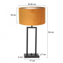 Steinhauer Lighting Tischleuchte Stang Gestell / Leuchtenfuß 2996ZW Schwarz