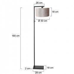 Steinhauer Lighting Stehleuchte Stang Leuchtenfuß / Armatur 2997ZW