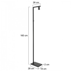 Steinhauer Lighting Stehleuchte Stang Leuchtenfuß / Armatur 2997ZW